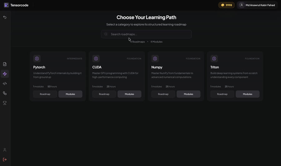 Learning paths: PyTorch, CUDA, NumPy and Triton roadmaps